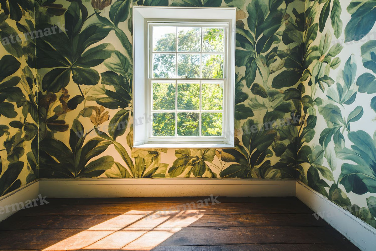 Botanical Window View Backdrop Images