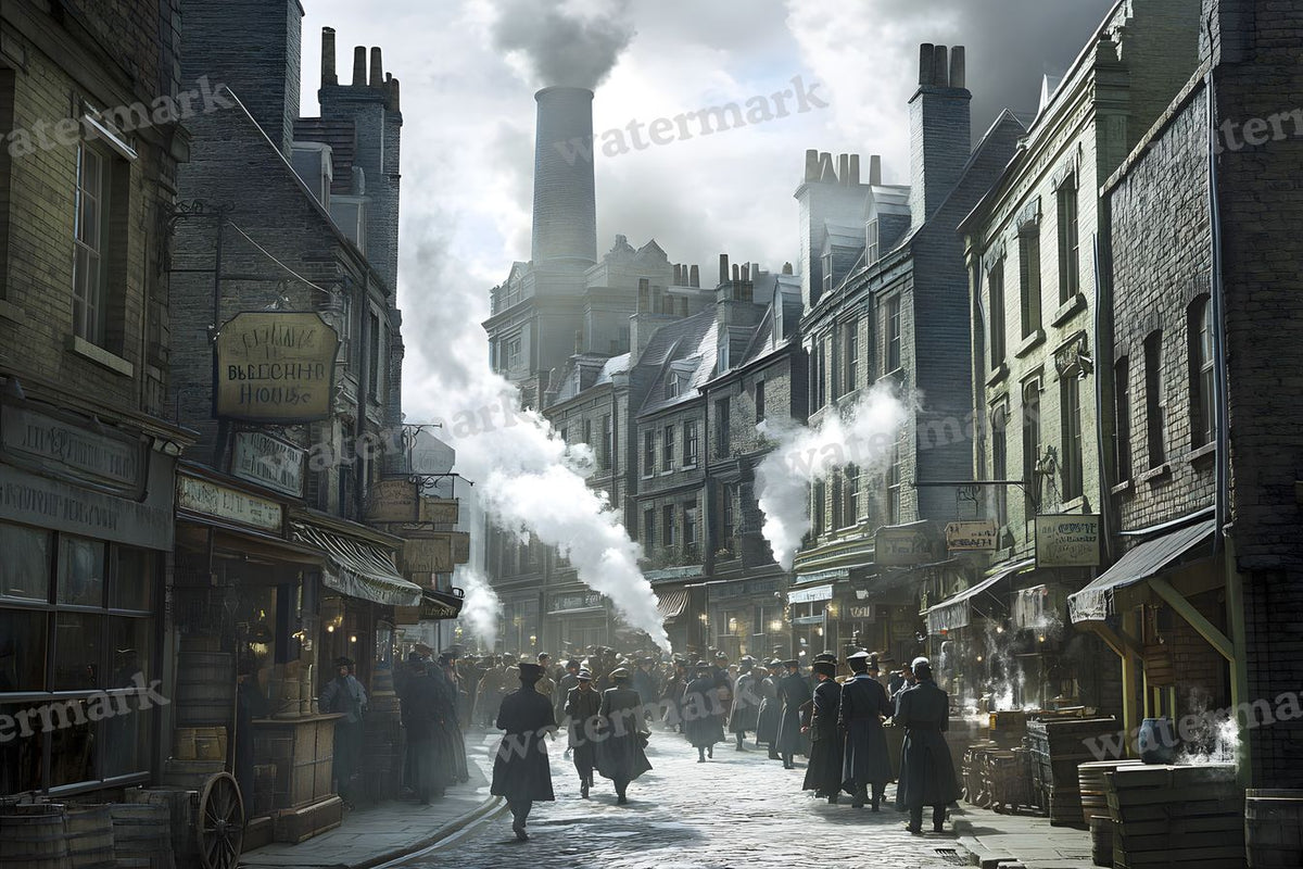 Bustling Dickensstreets Backdrop Images