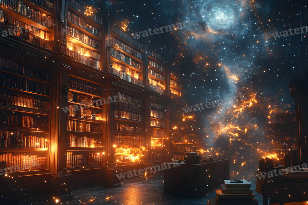 Celestial Library Dream Backdrop Images