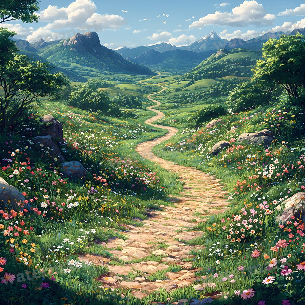 Charming Country Trail Backdrop Images