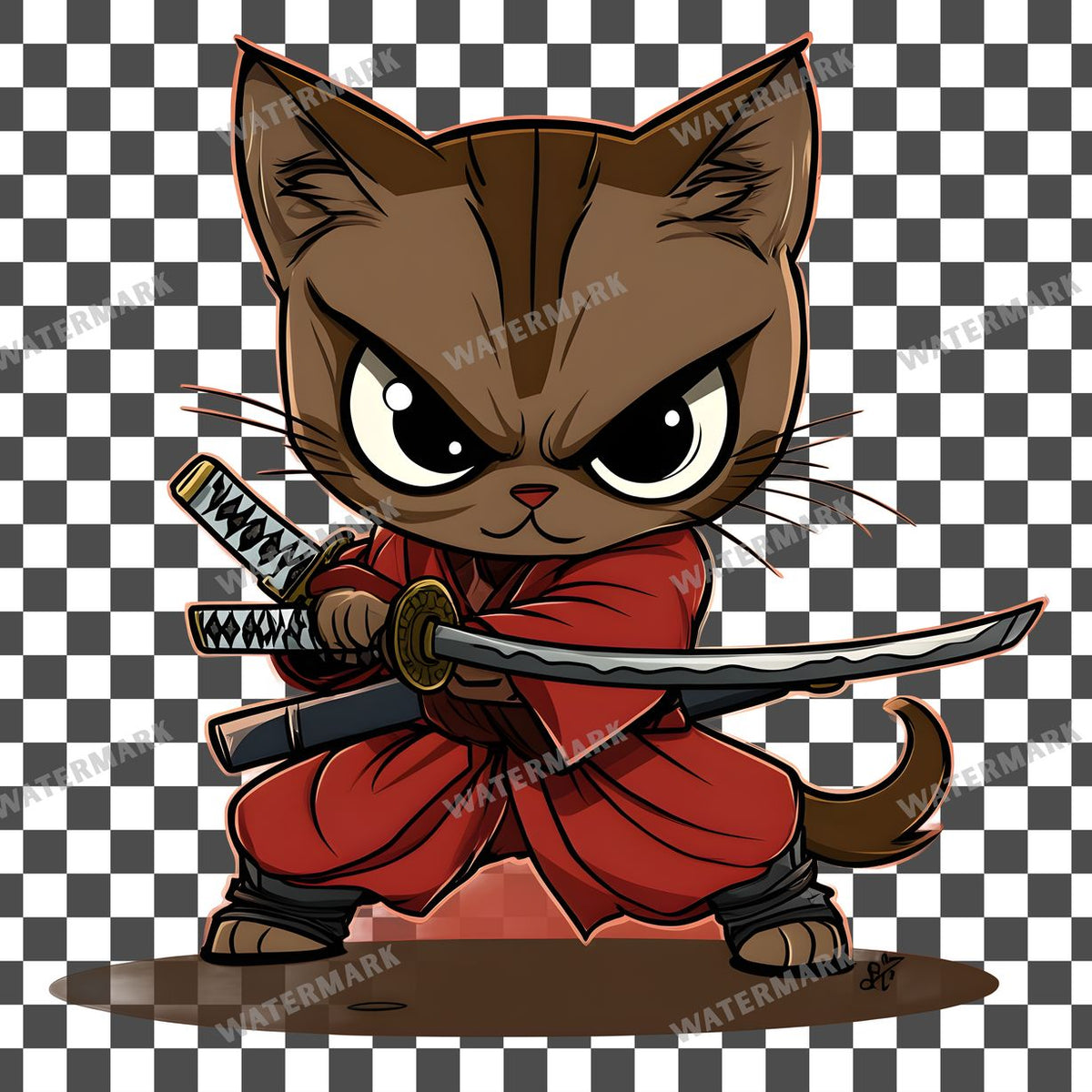 Chibi Samurai Clipart Pngs