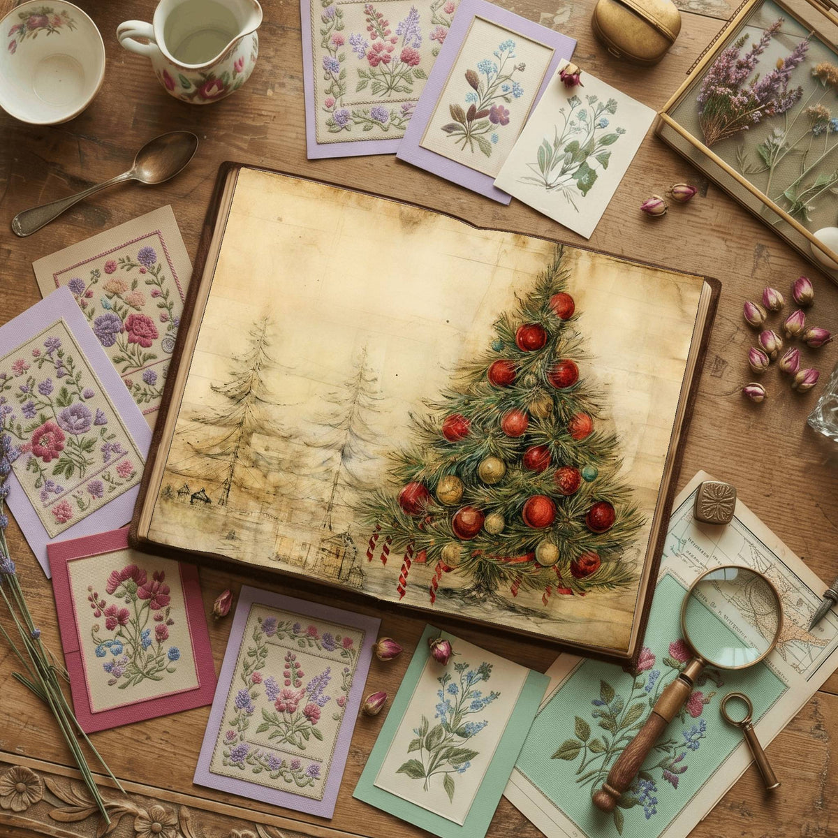 Christmas Trees Digital Papers