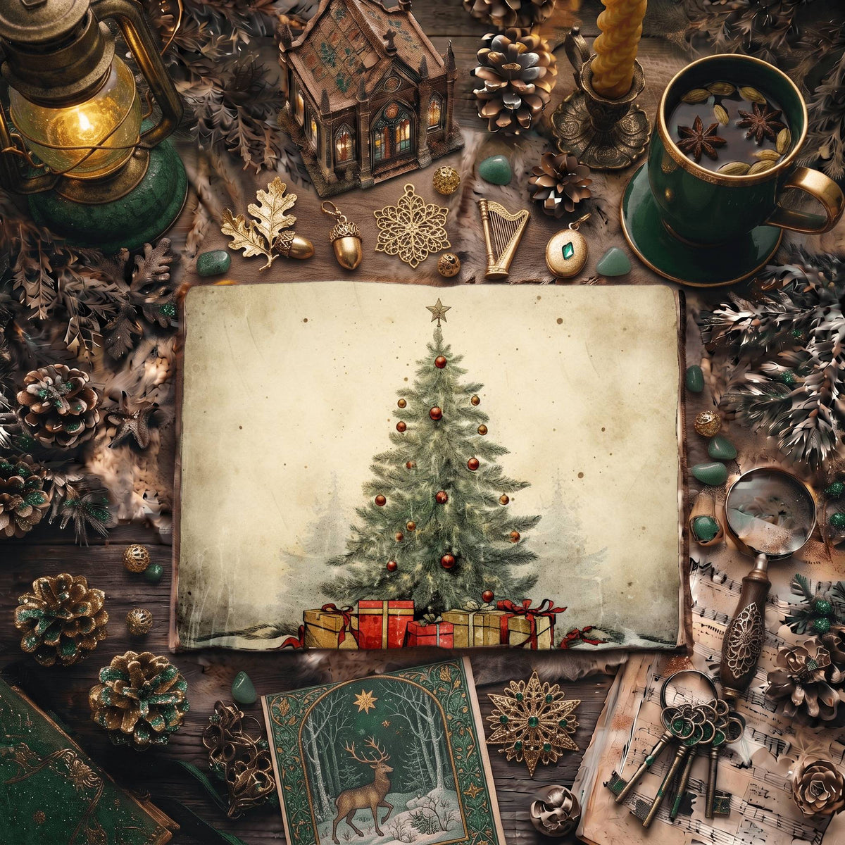 Christmas Trees Digital Papers