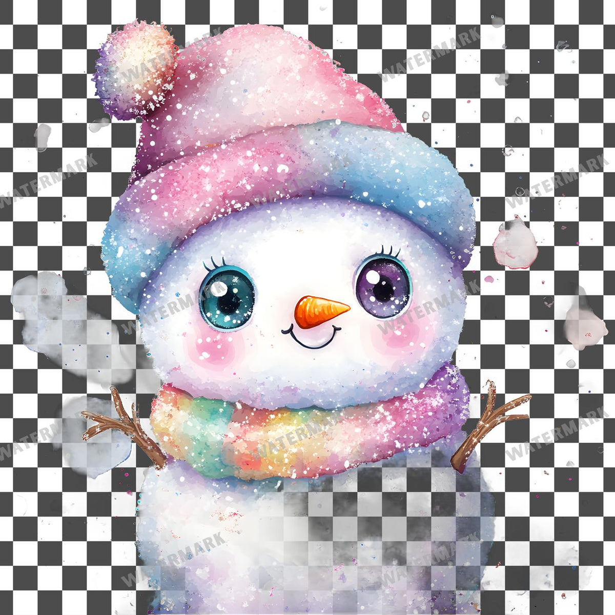 Christmas Kawaii Style Clipart Pngs