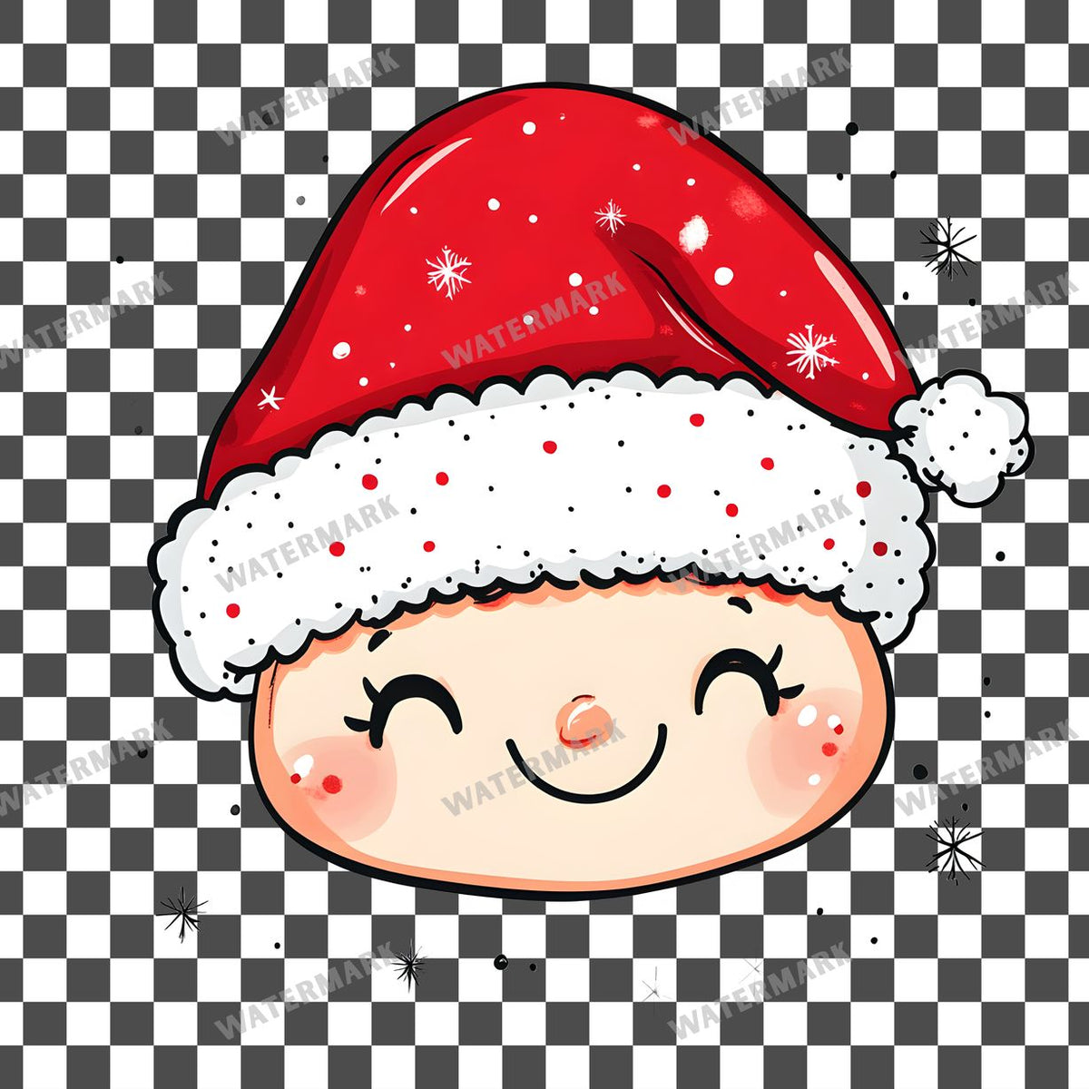 Christmas Kawaii Style Clipart Pngs