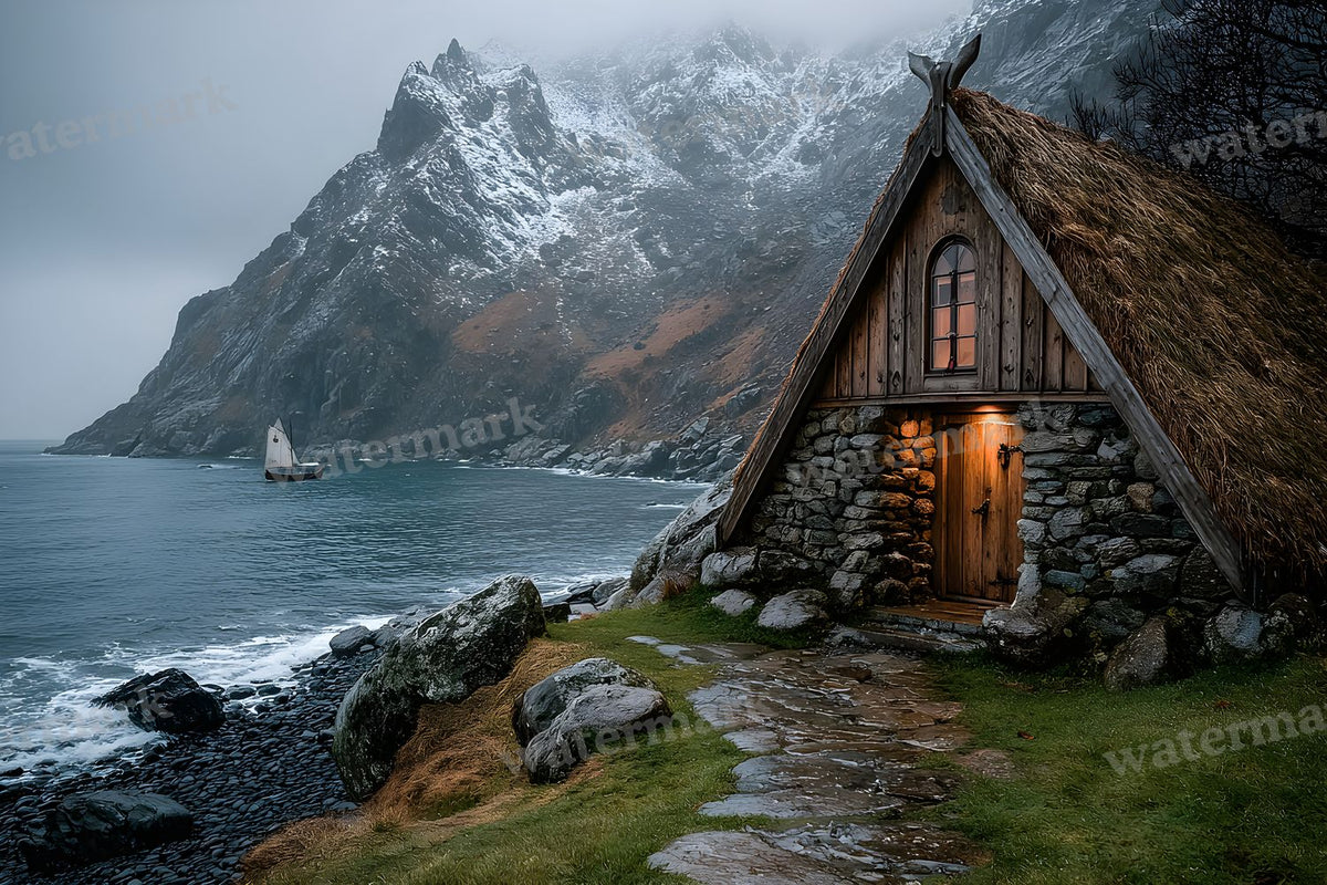 Cinematic Viking Scene Backdrop Images
