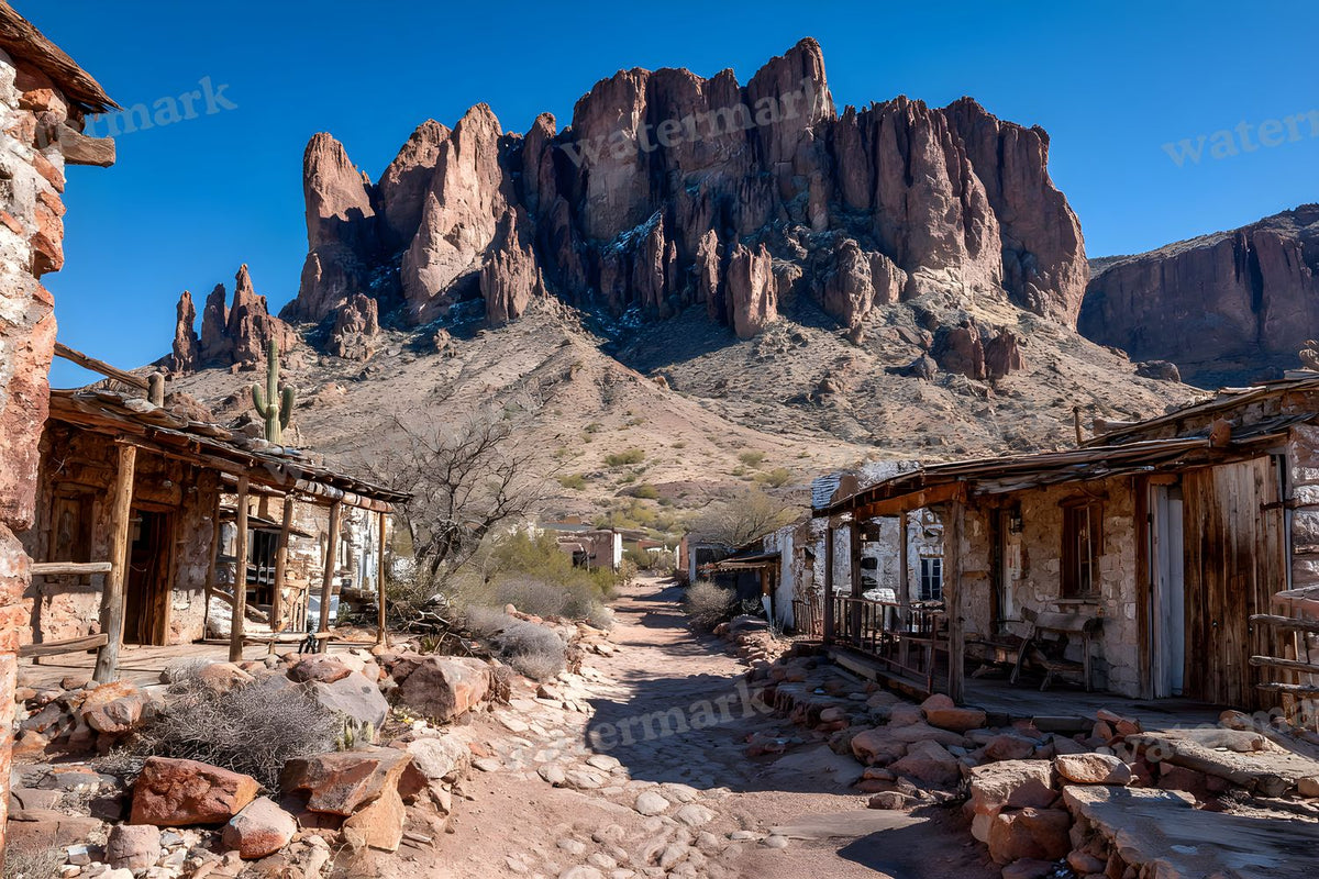 Cinematic Western Scene Backdrop Images