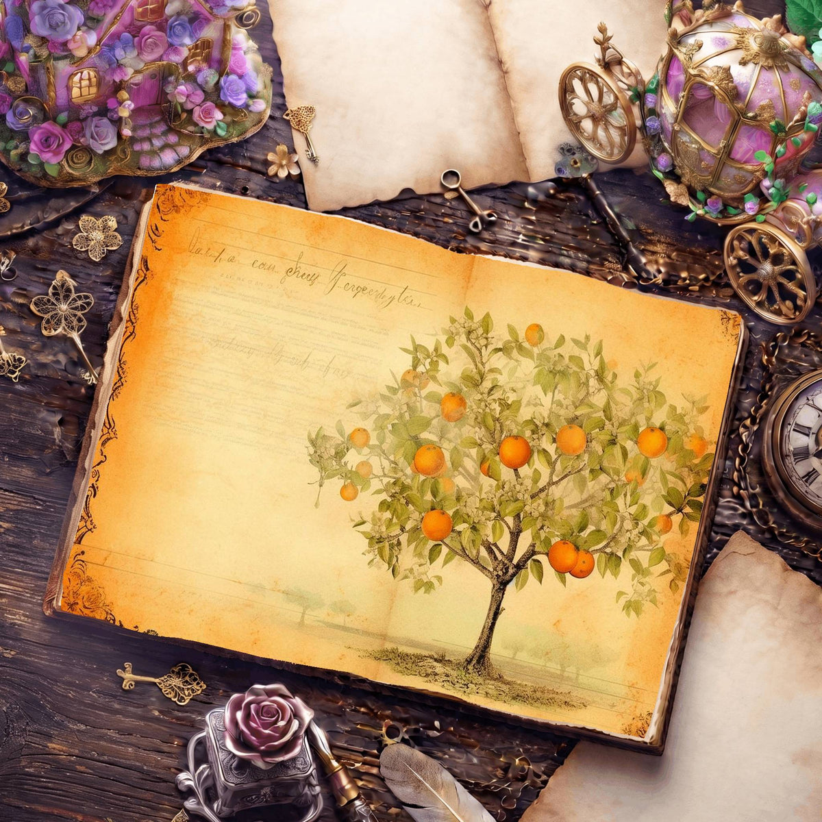 Citrus Fruit Digital Papers