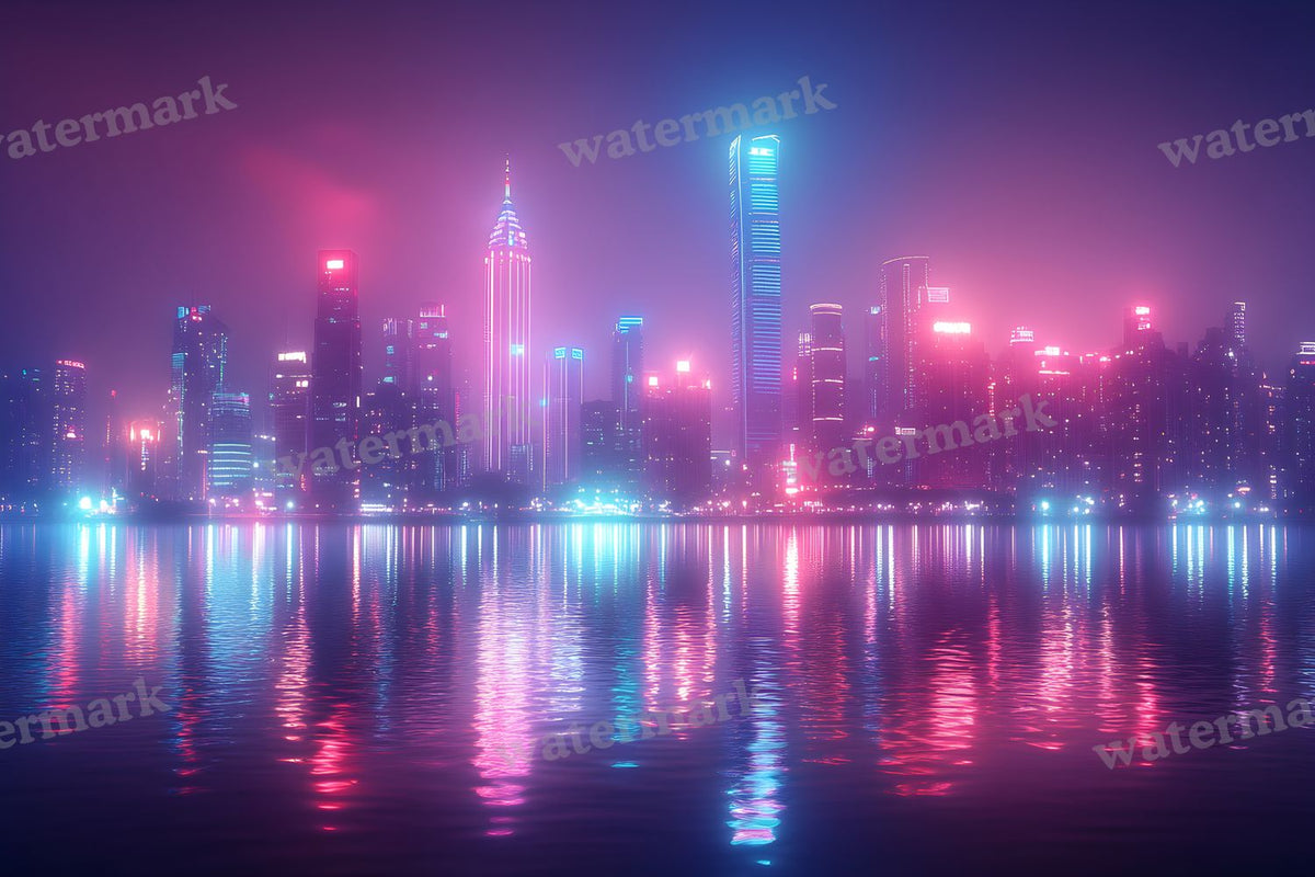 City Lightskyline Night Backdrop Images