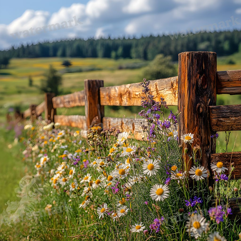 Classic Fence Line Backdrop Images