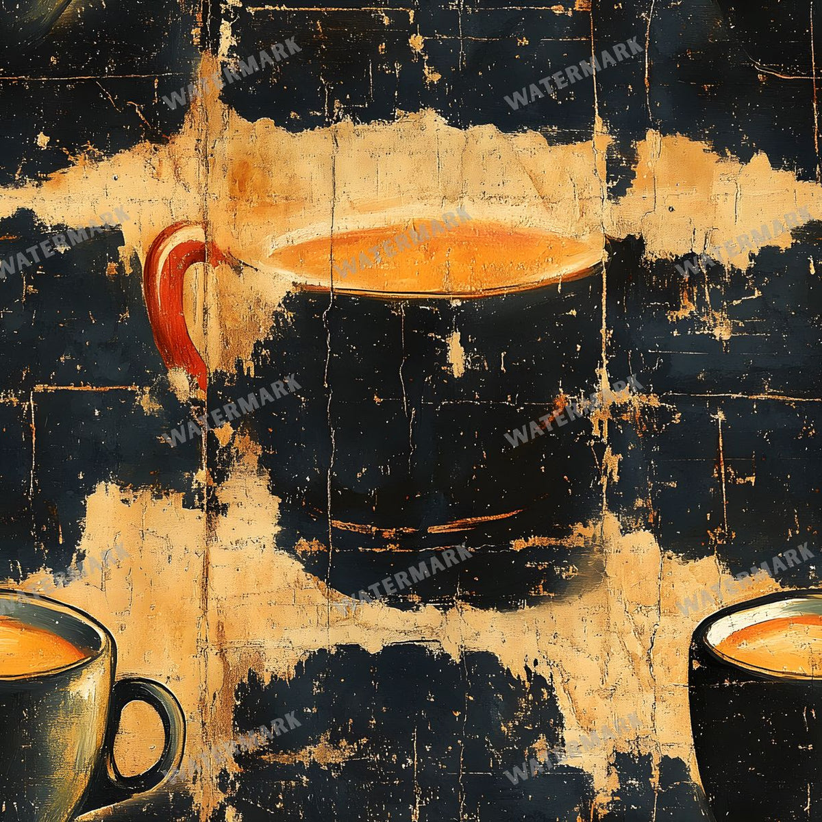 Coffee seamless pattern digital paper, repeating design 16