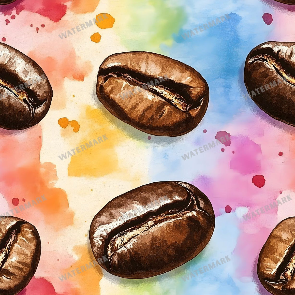 Coffee seamless pattern digital paper, repeating design 16