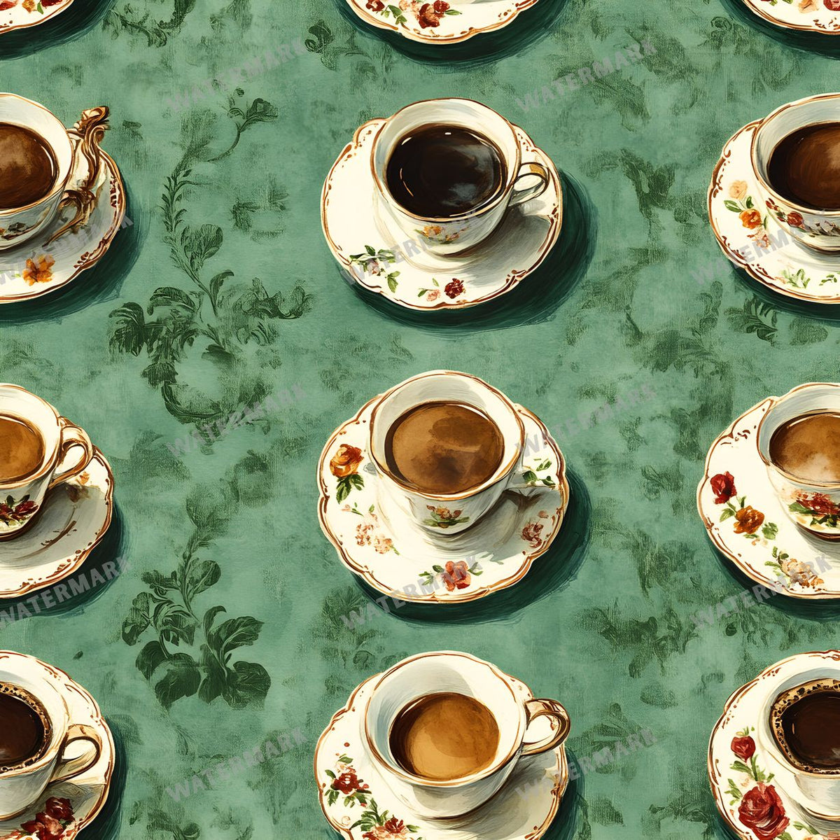 Coffee seamless pattern digital paper, repeating design 16