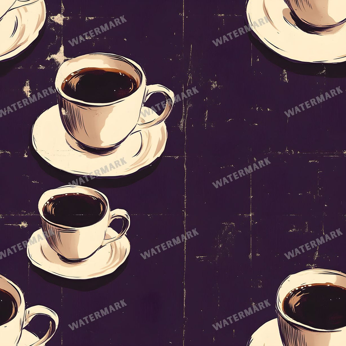 Coffee seamless pattern digital paper, repeating design 16