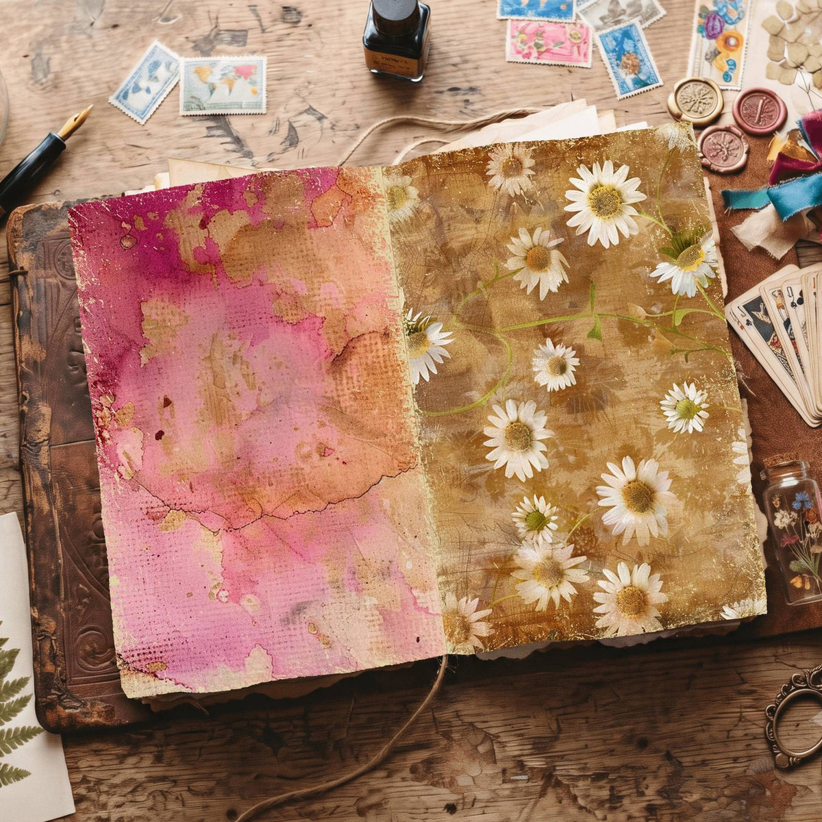 Daisy Flowers Digital Papers
