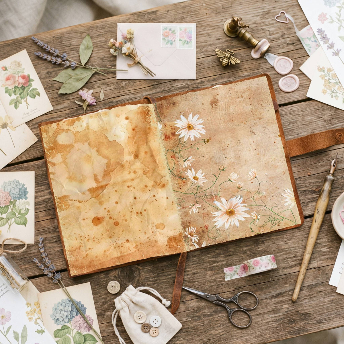 Daisy Flowers Digital Papers