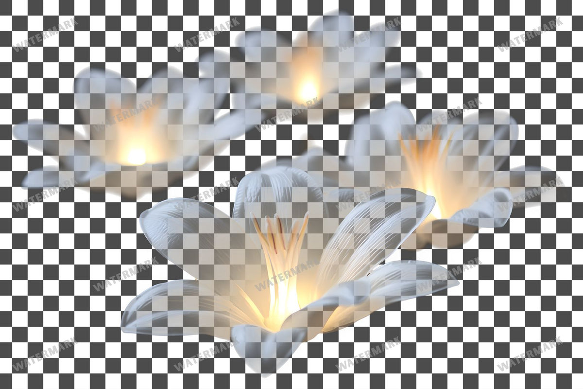Easter Lilies Transparent Overlay Pngs