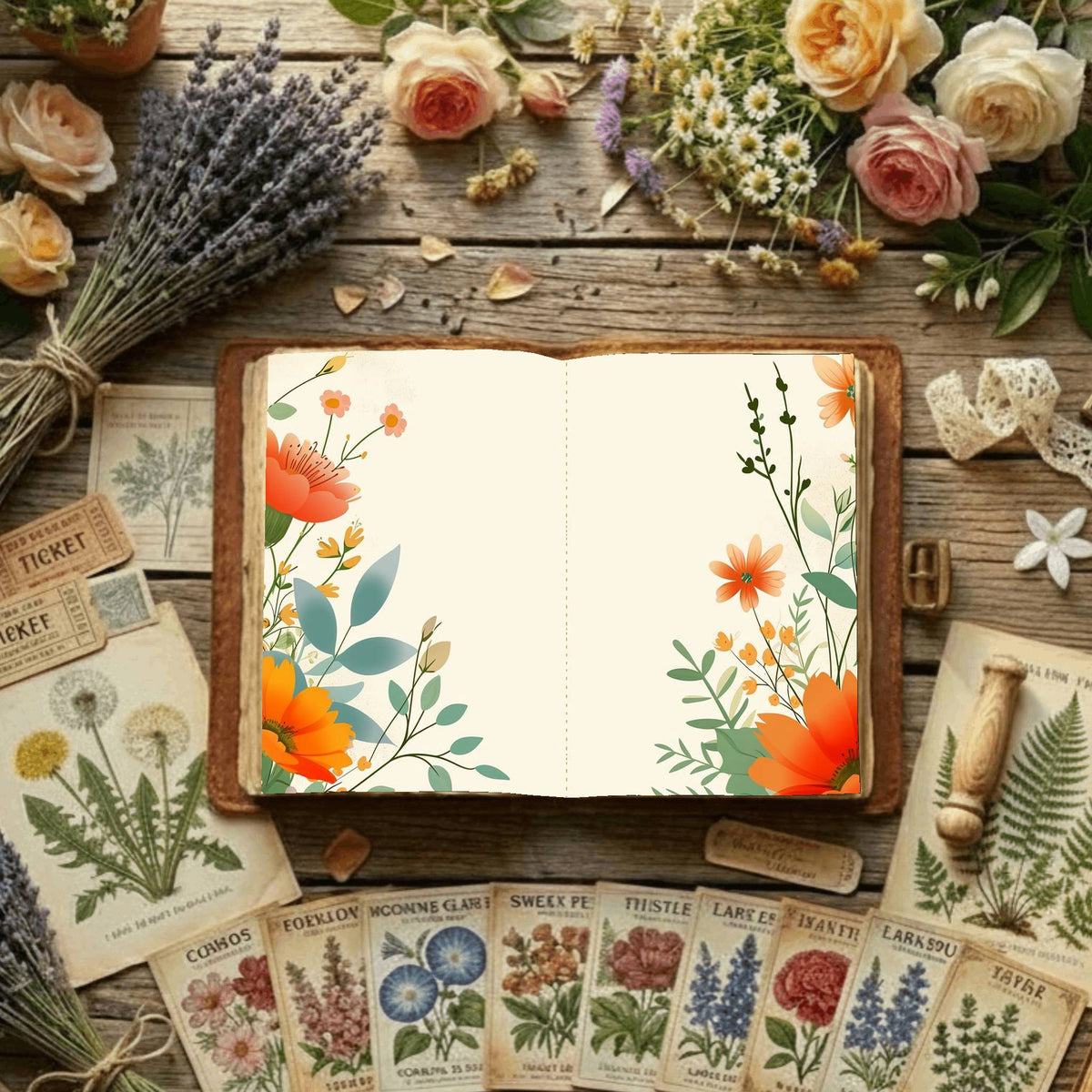 Floral Digital Papers