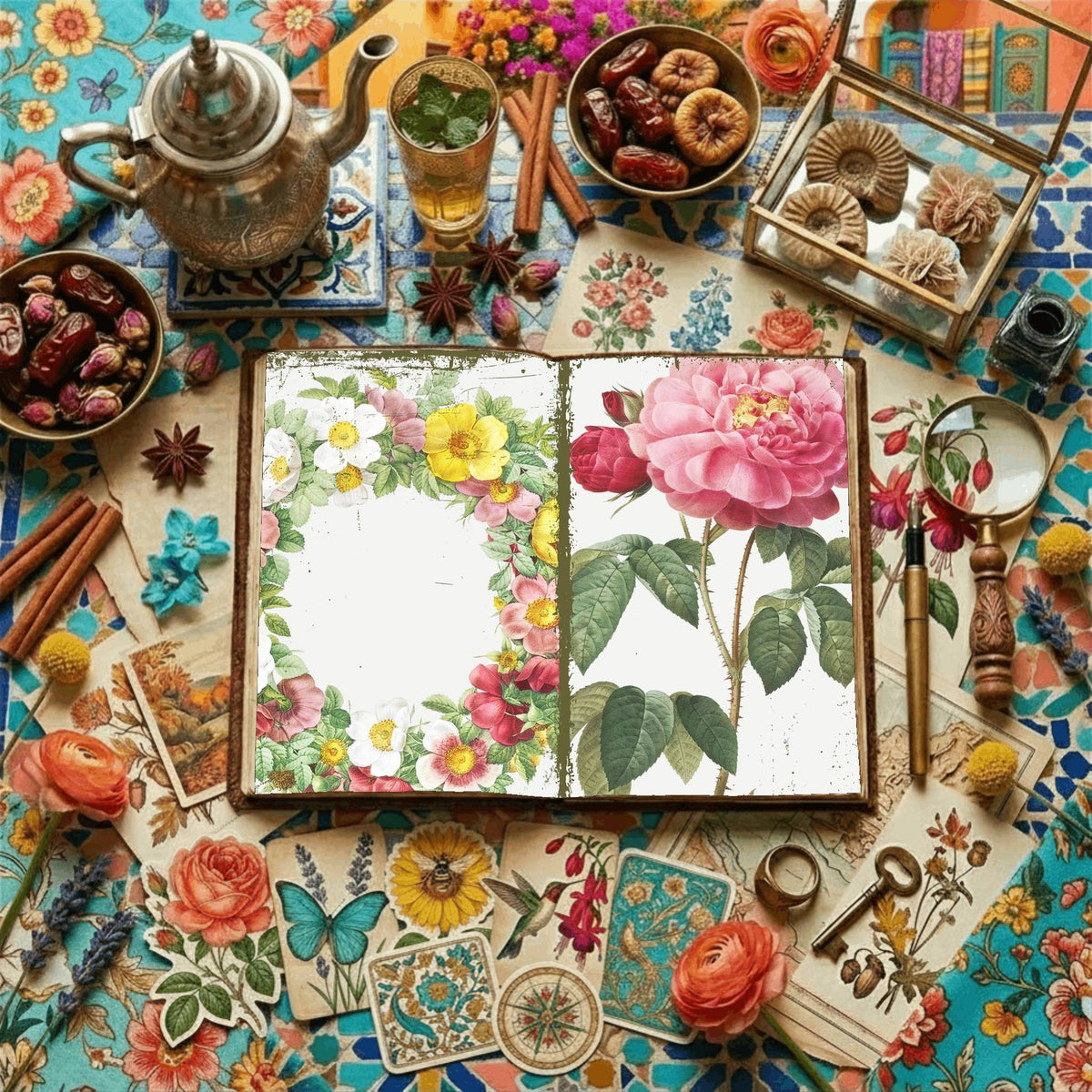 Floral Illustrations Digital Papers