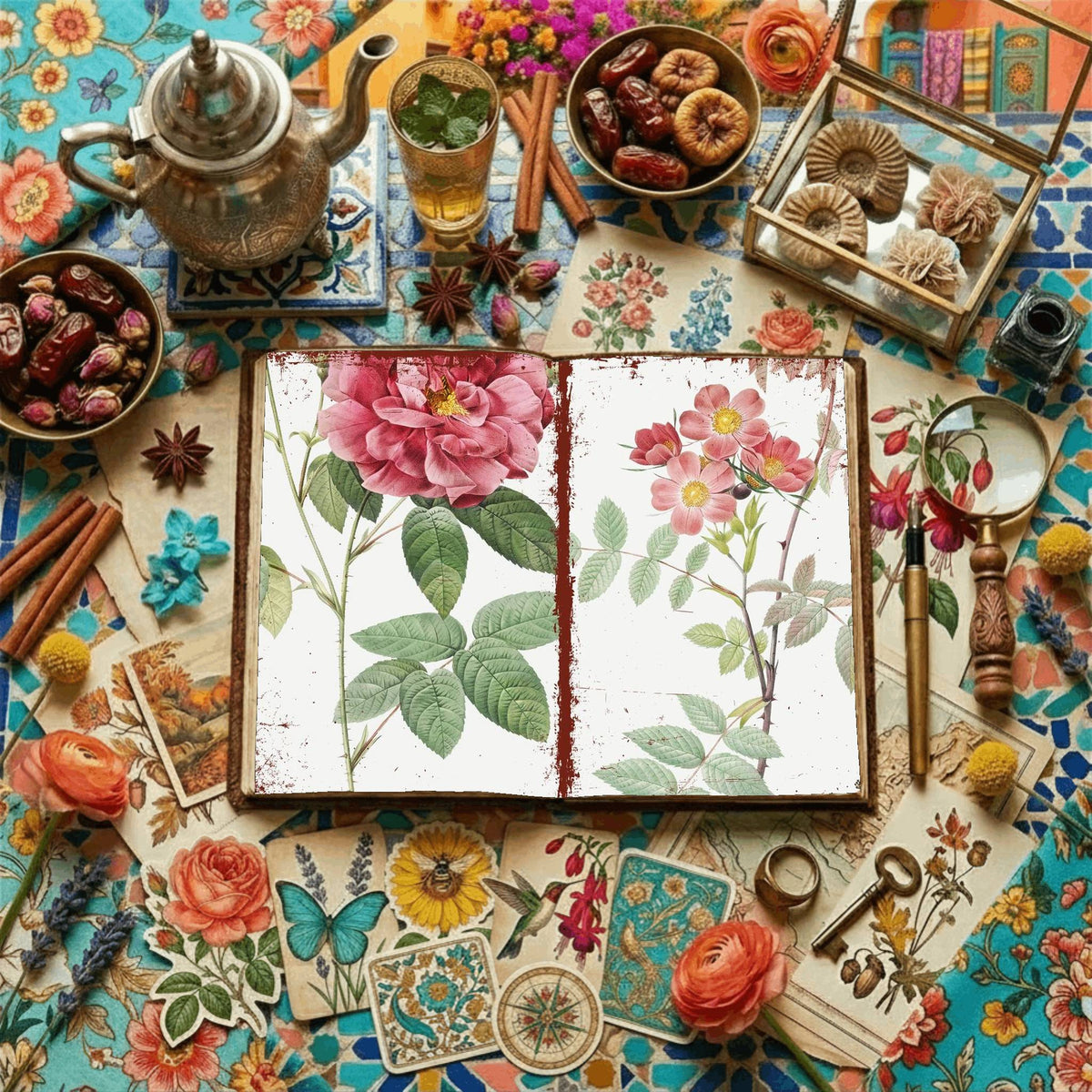 Floral Illustrations Digital Papers
