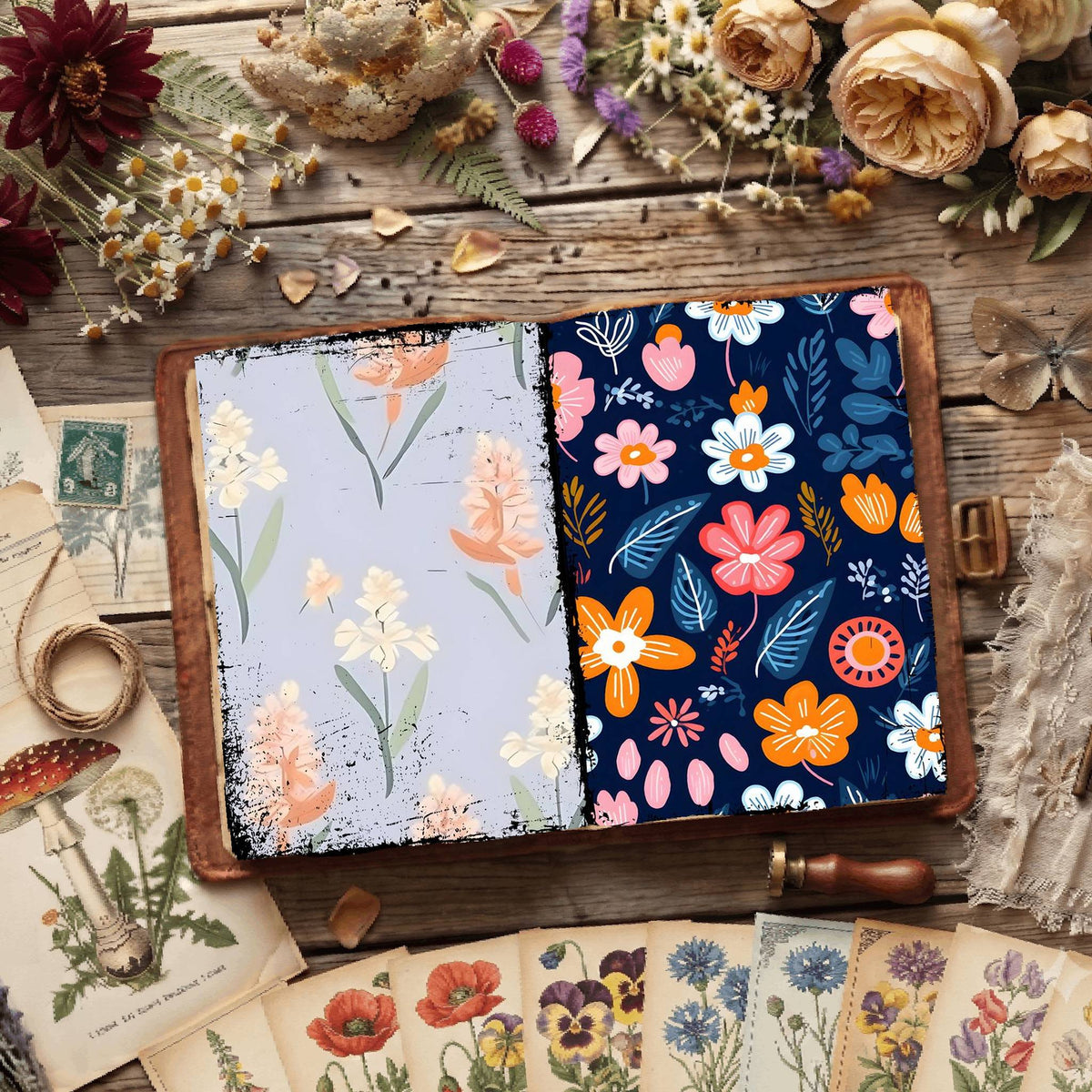 Floral Digital Papers