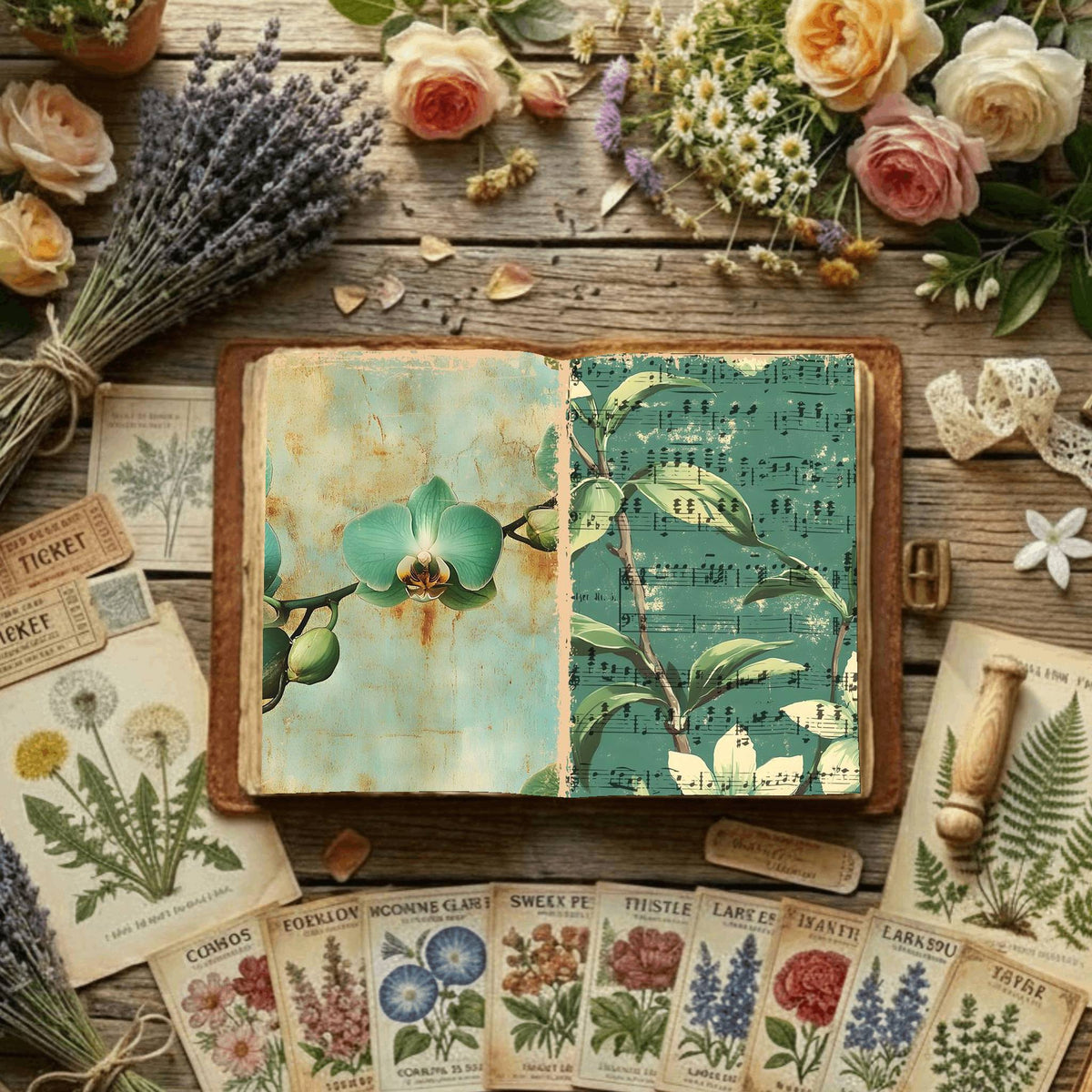 Floral Digital Papers