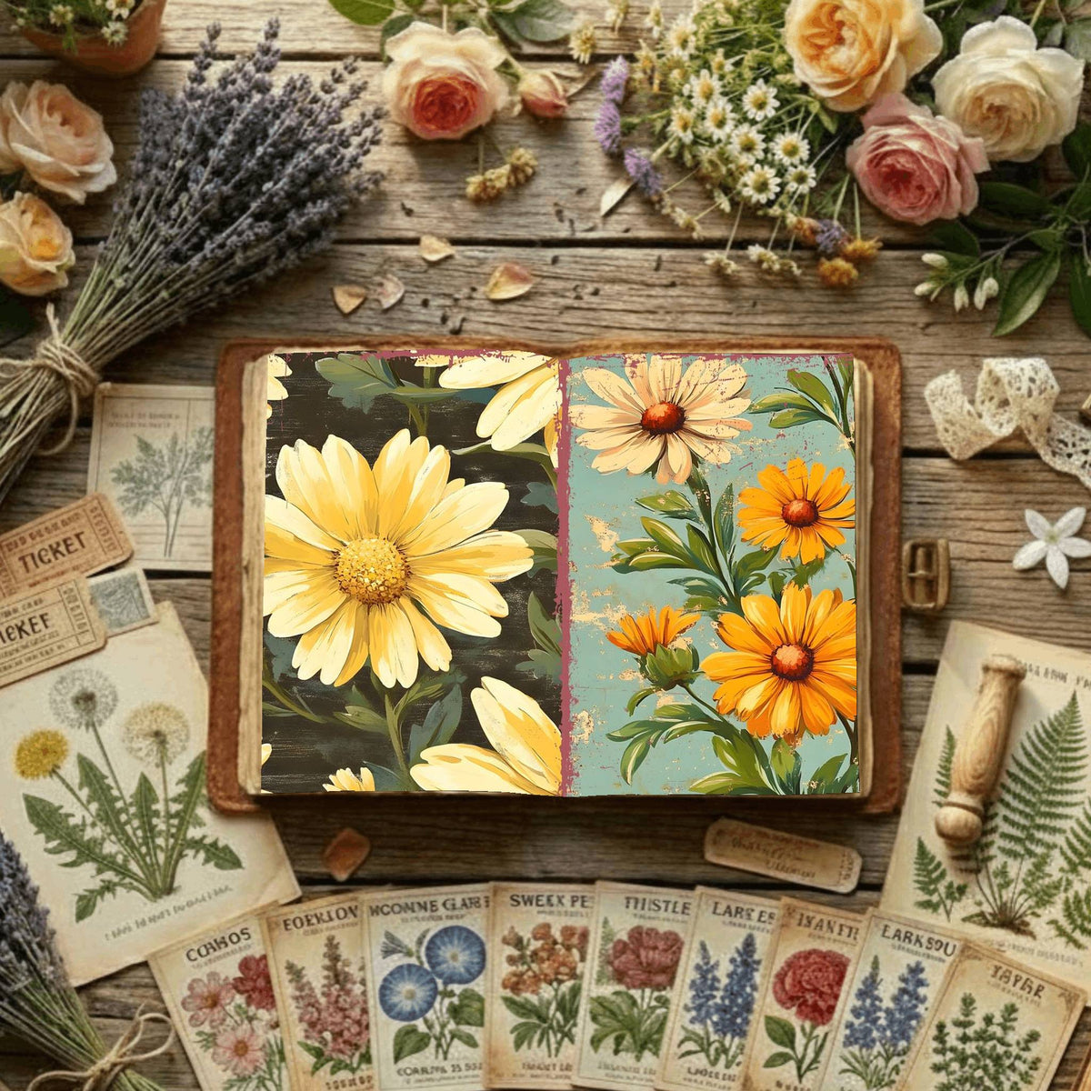 Floral Digital Papers