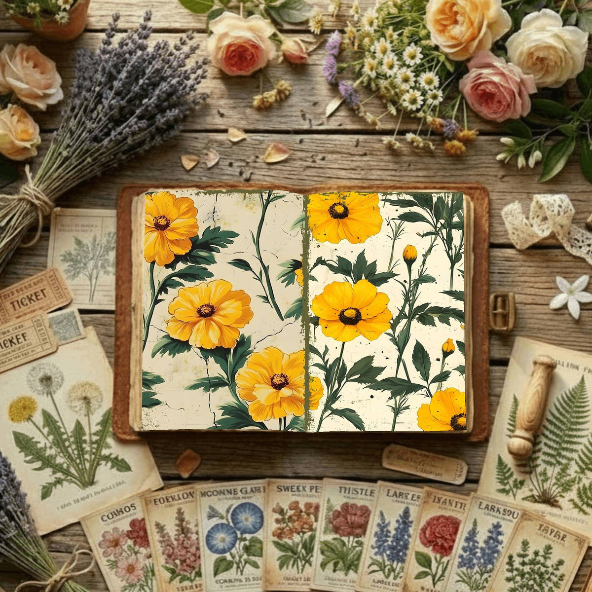 Floral Digital Papers