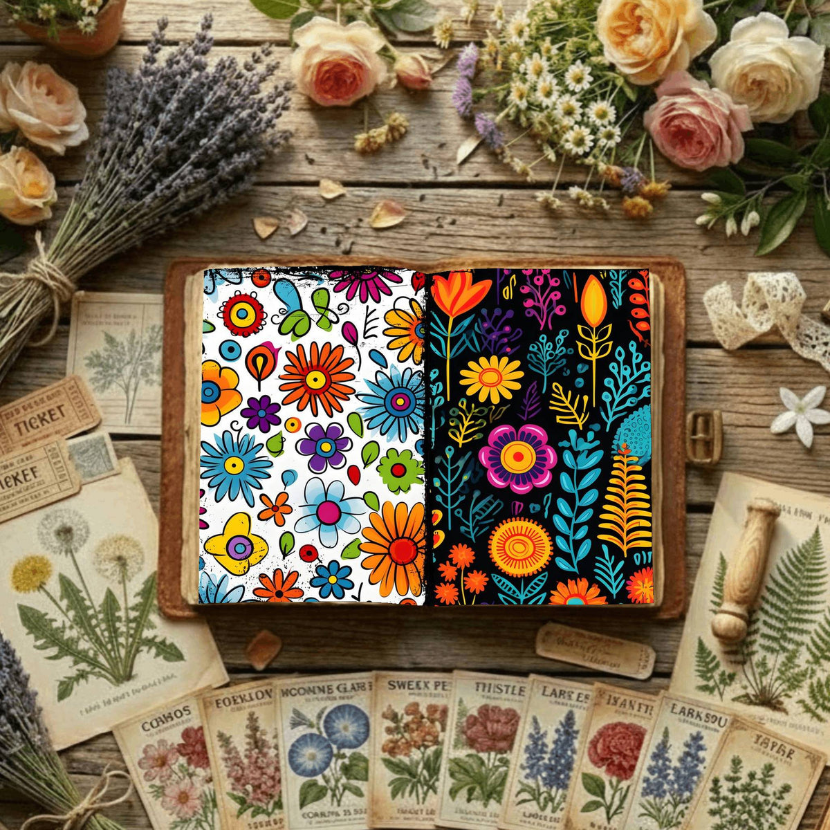 Floral Digital Papers