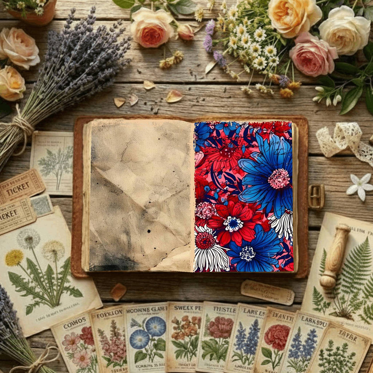 Floral Digital Papers
