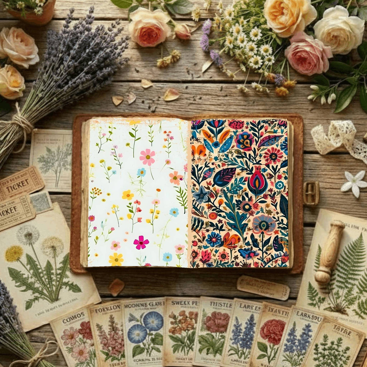 Floral Digital Papers