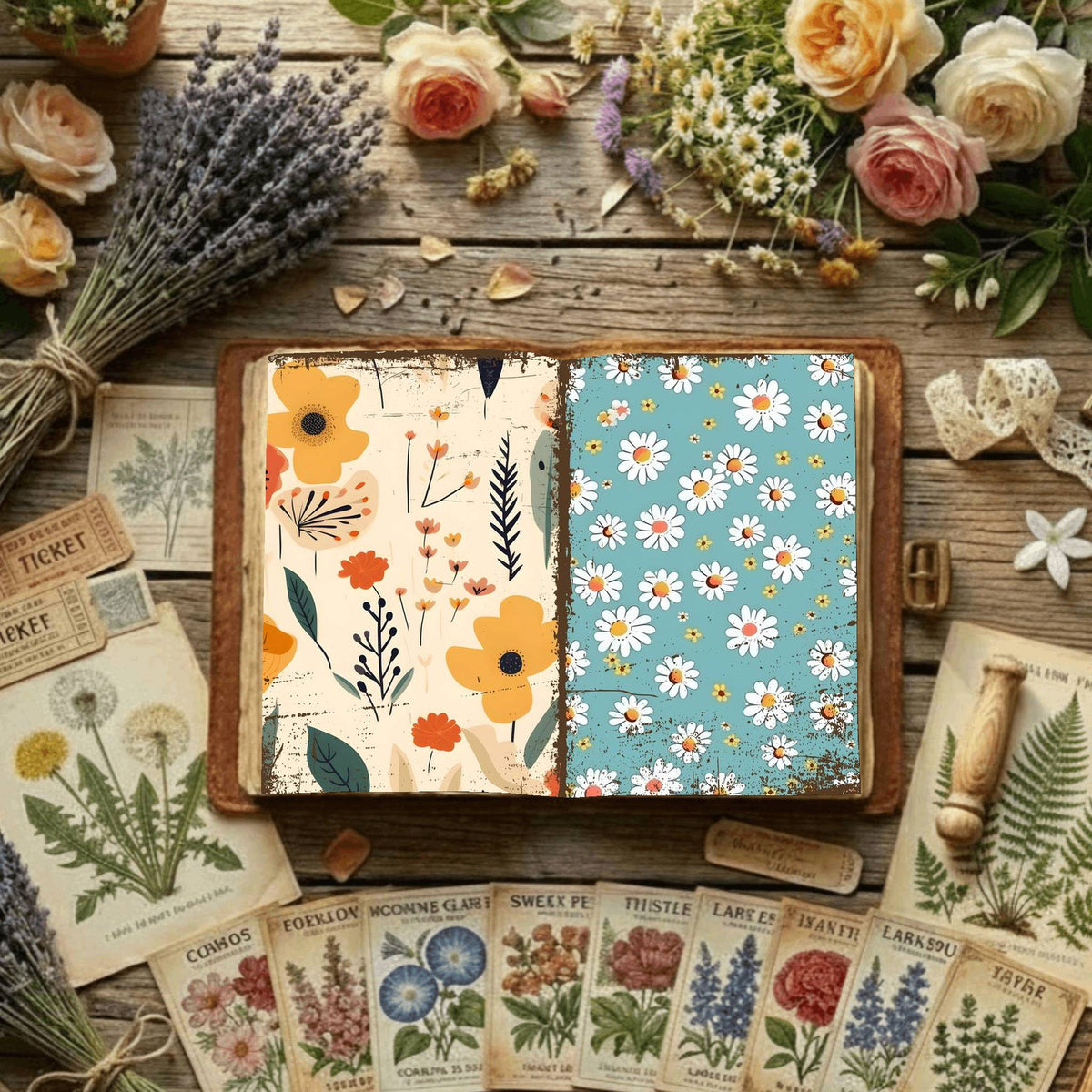 Floral Digital Papers