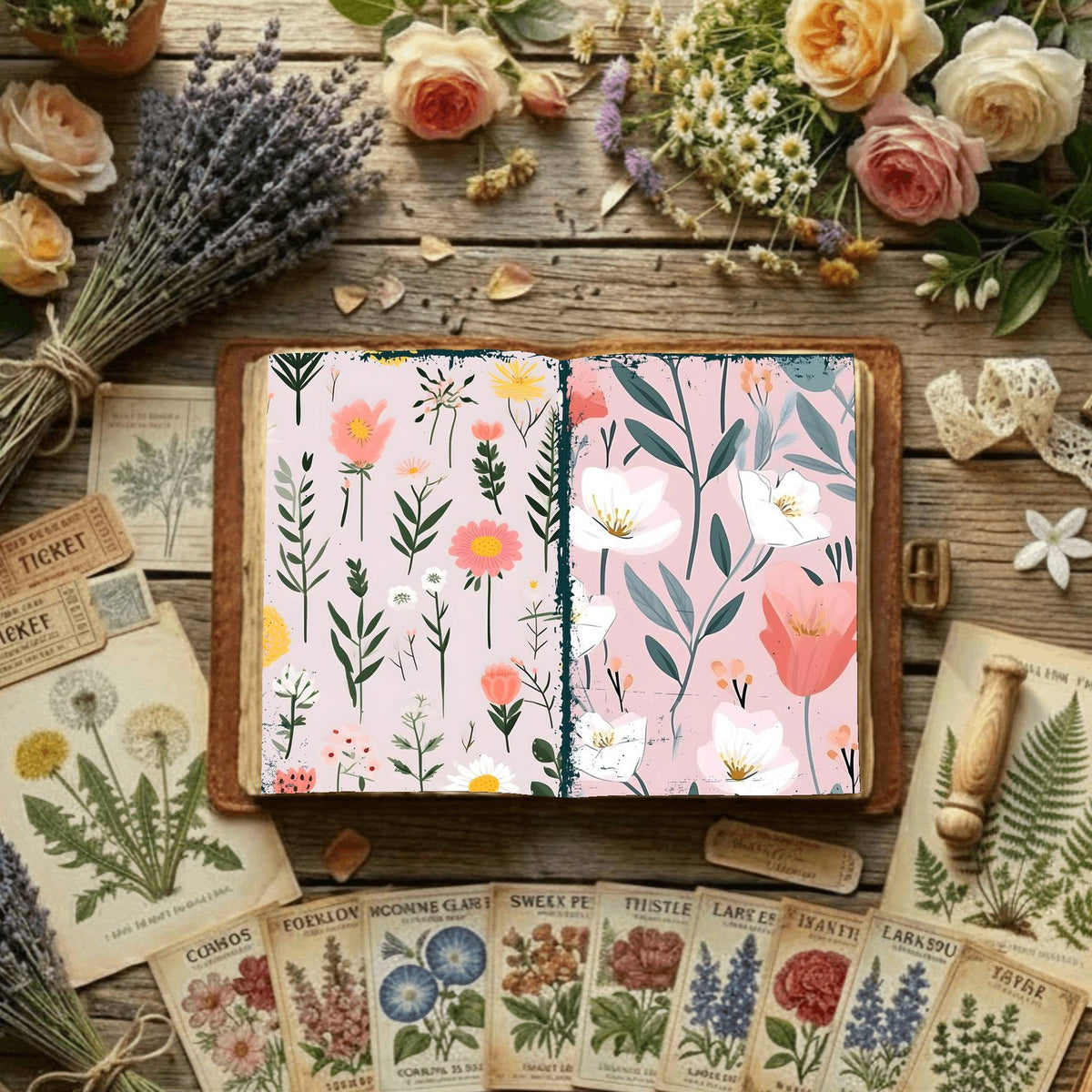 Floral Digital Papers