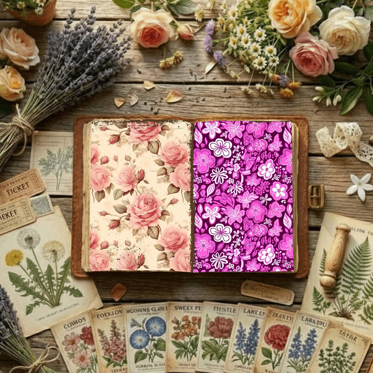 Floral Digital Papers