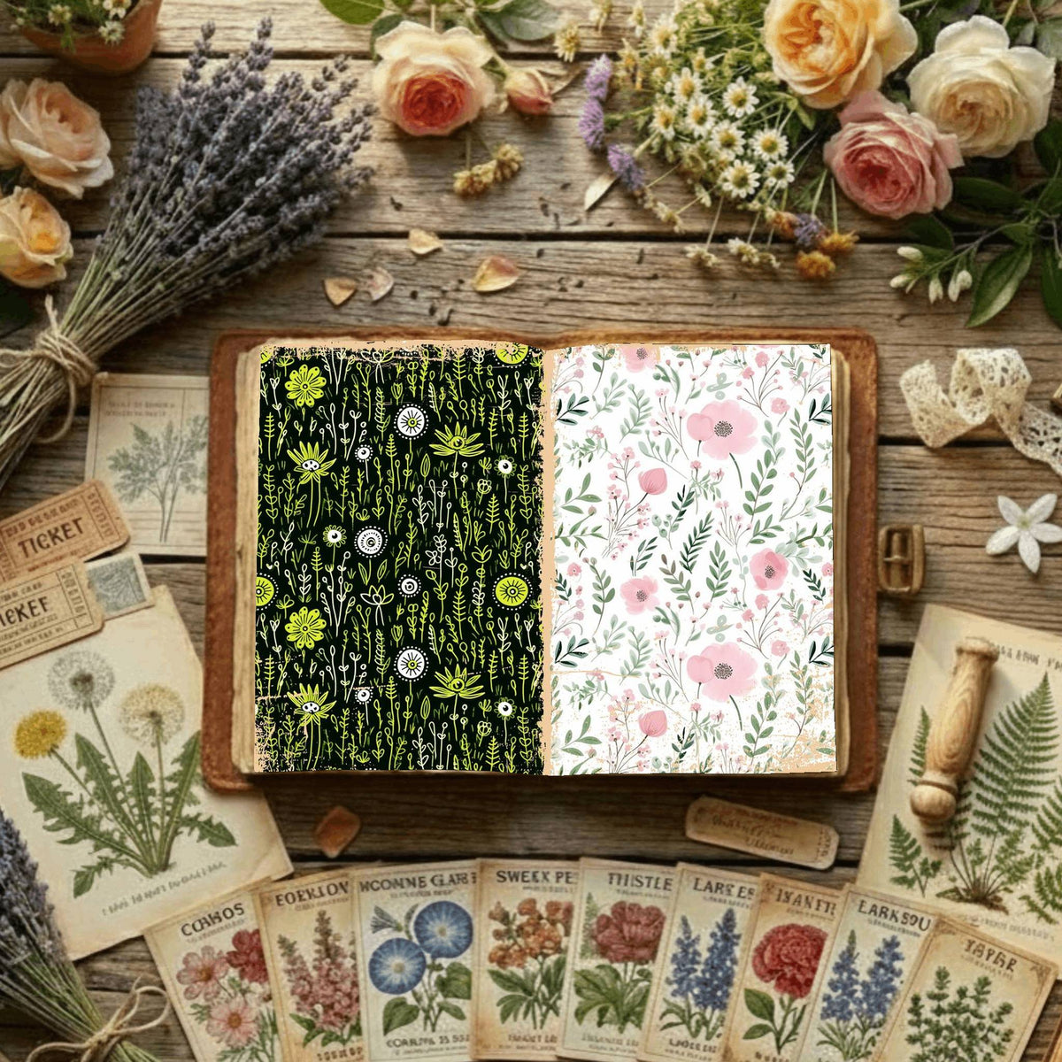 Floral Digital Papers