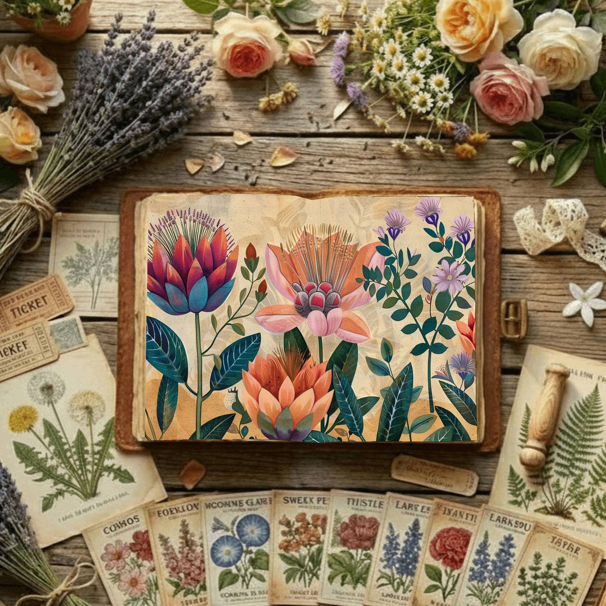 Floral Digital Papers