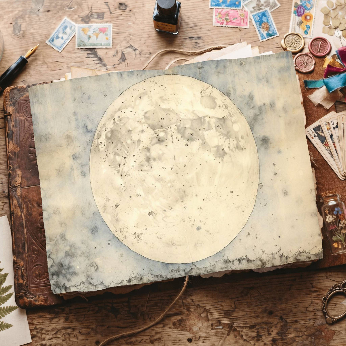 Full Moon Set Digital Papers