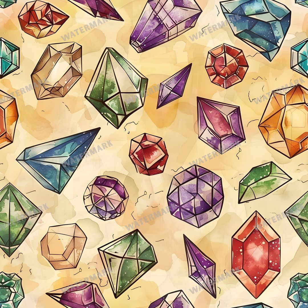 Gems Seamless Pattern