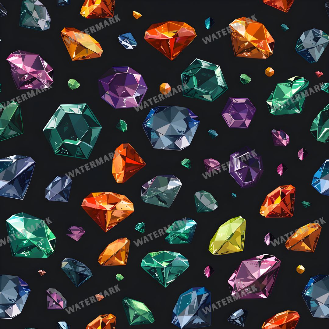 Gems Seamless Pattern