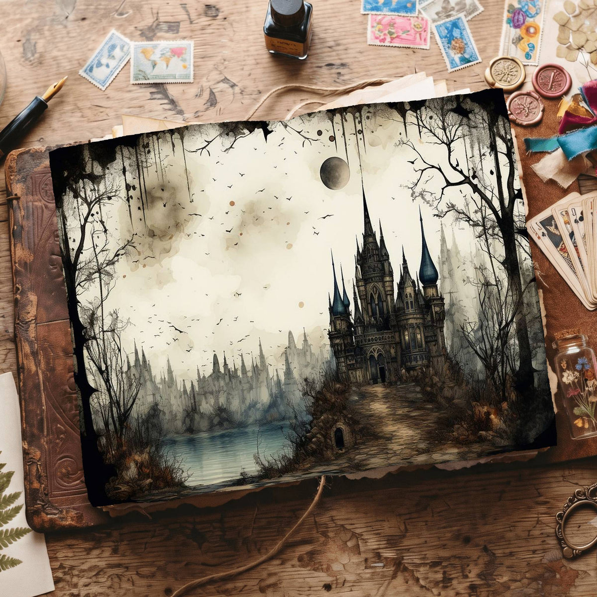 Gothic Castle Digital Papers