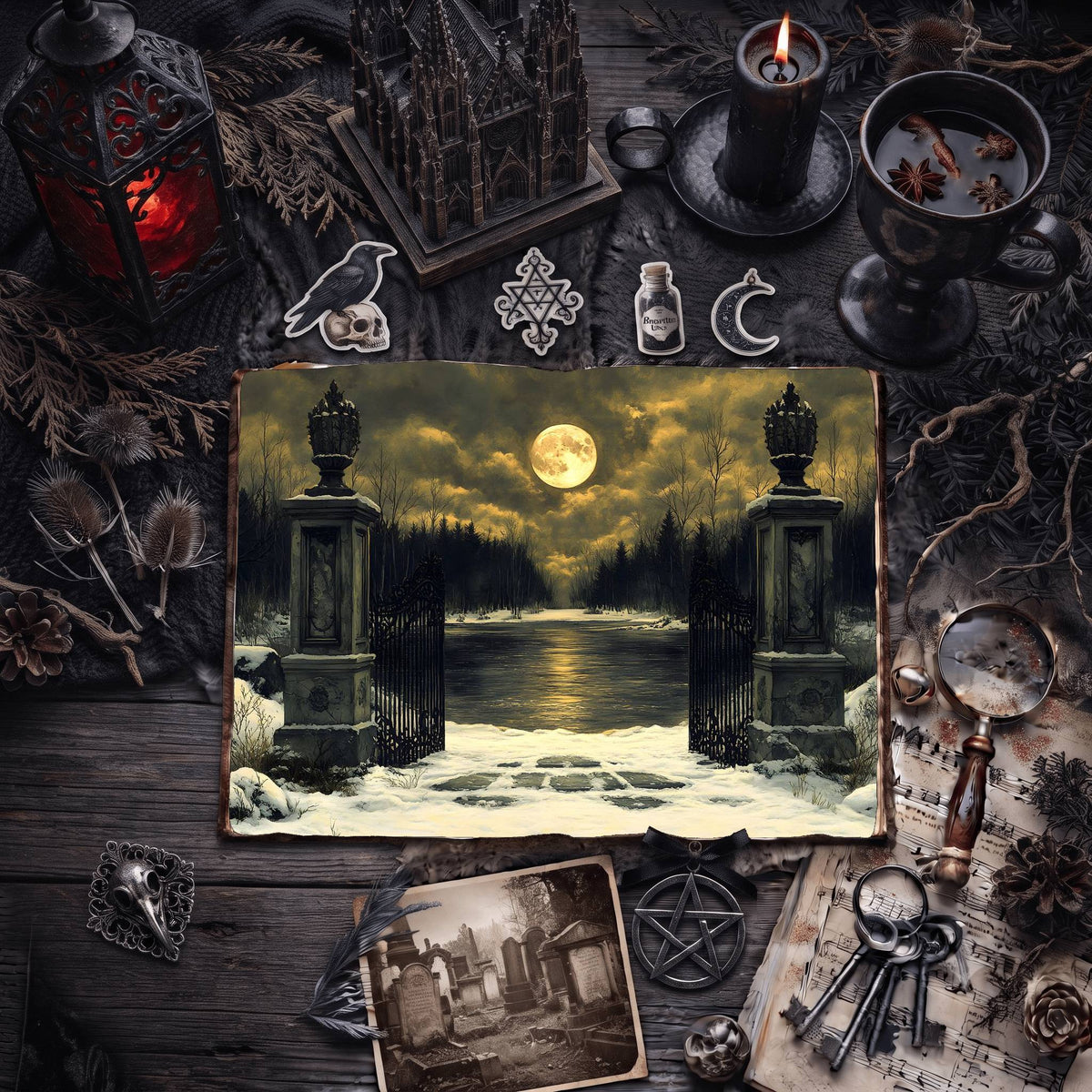 Gothic Christmas Digital Papers