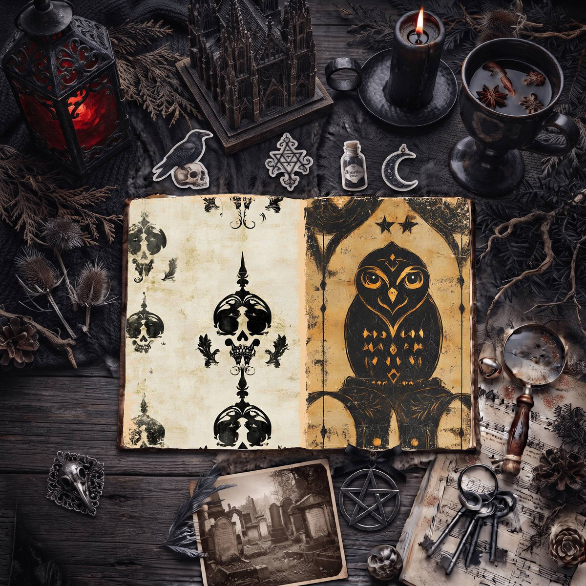 Gothic Digital Papers
