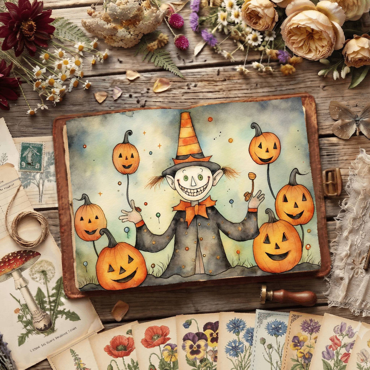 Halloween Pumpkins Digital Papers