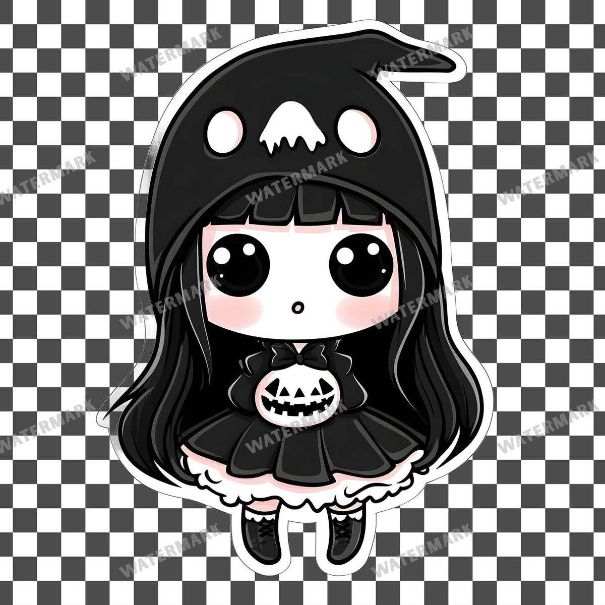 Halloween Kawaii Style Clipart Pngs