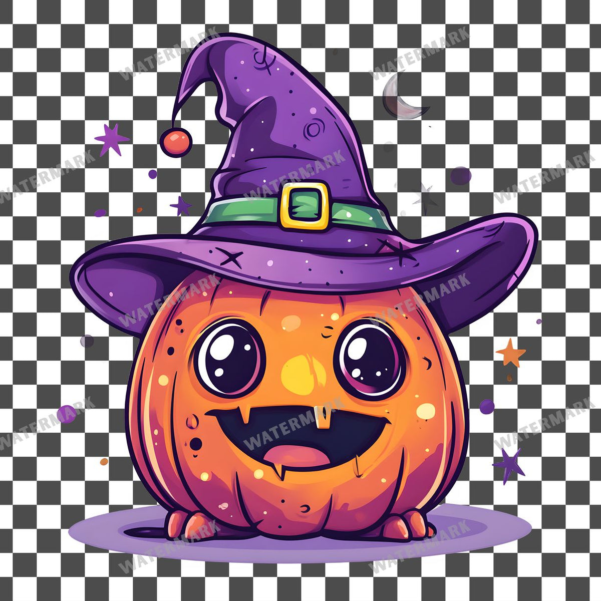 Halloween Kawaii Style Clipart Pngs