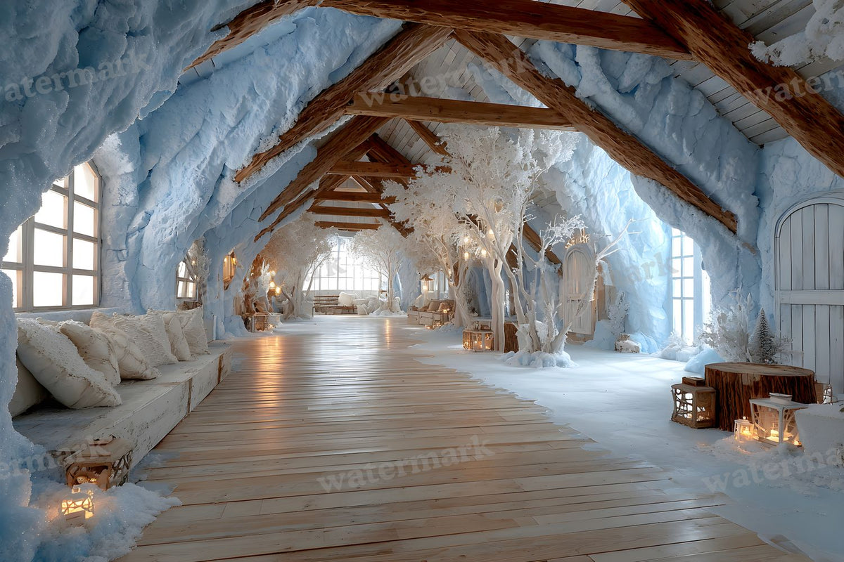 Indoor Winter Wonderland Backdrop Images