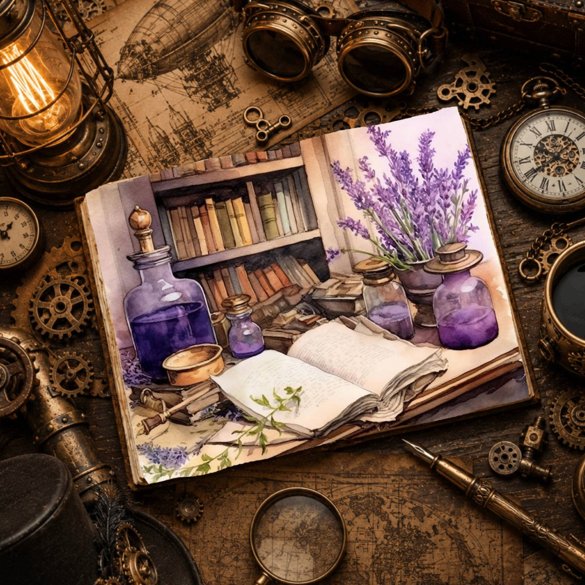 Lavender Apothecary Digital Papers