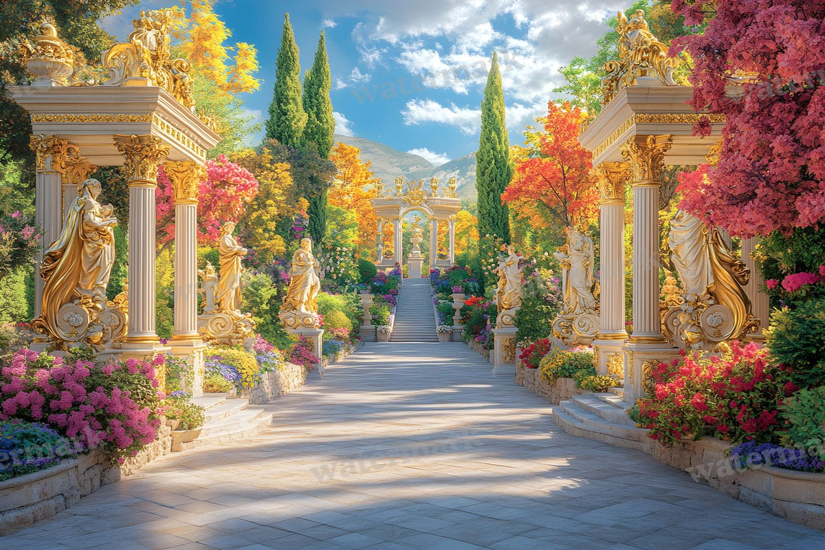 Lavish Baroque Garden digital photo backdrop for photo editing, preview 15