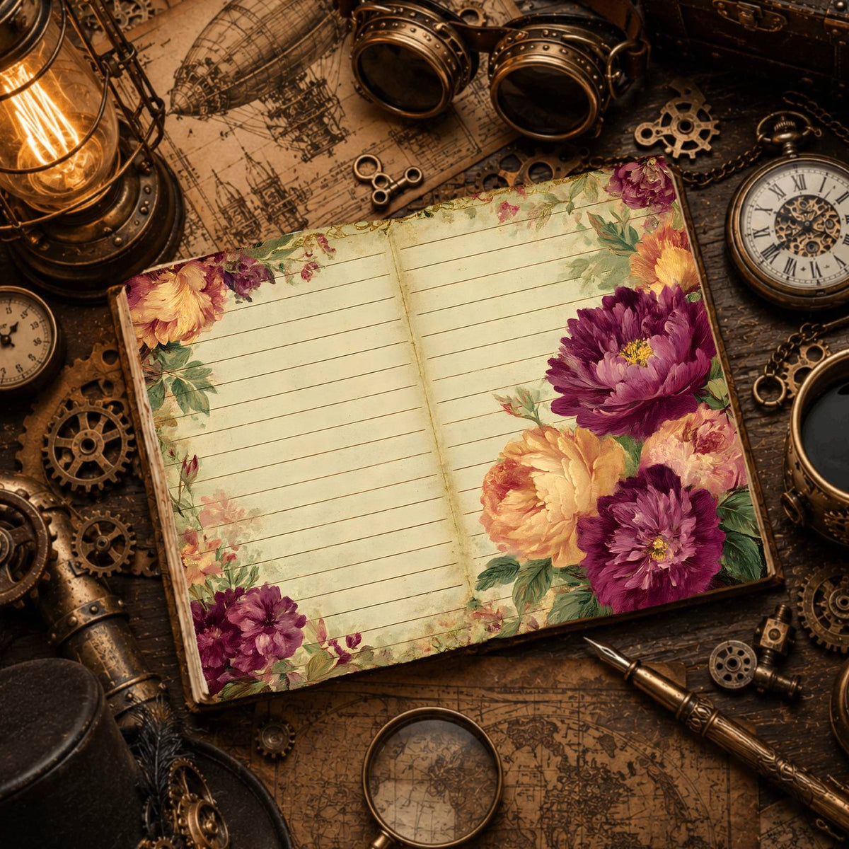 Lined Rich Deep Digital Papers