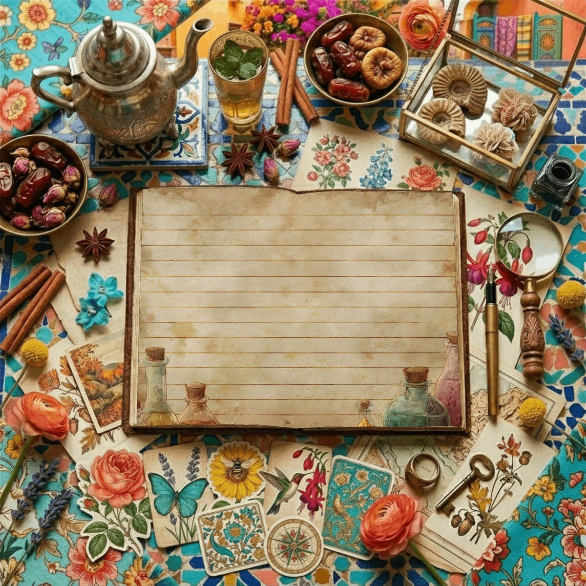 Lined Witchcraft Themed Digital Papers